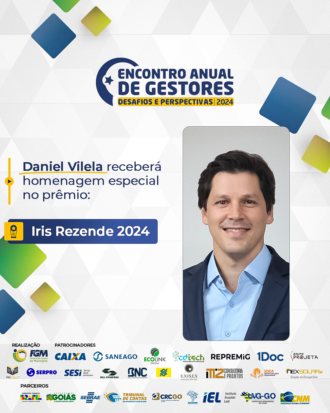 Daniel Villela homenageado pelos prefeitos goianos