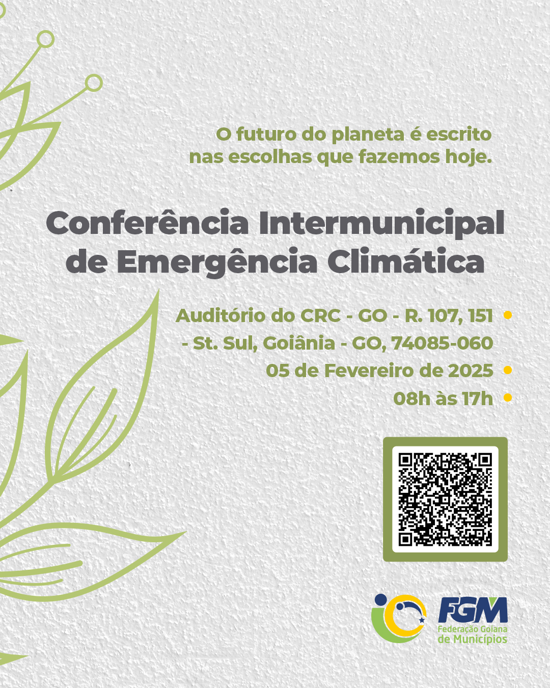 Conferência Intermunicipal de Emergência Climática será realizada no dia 05 de fevereiro