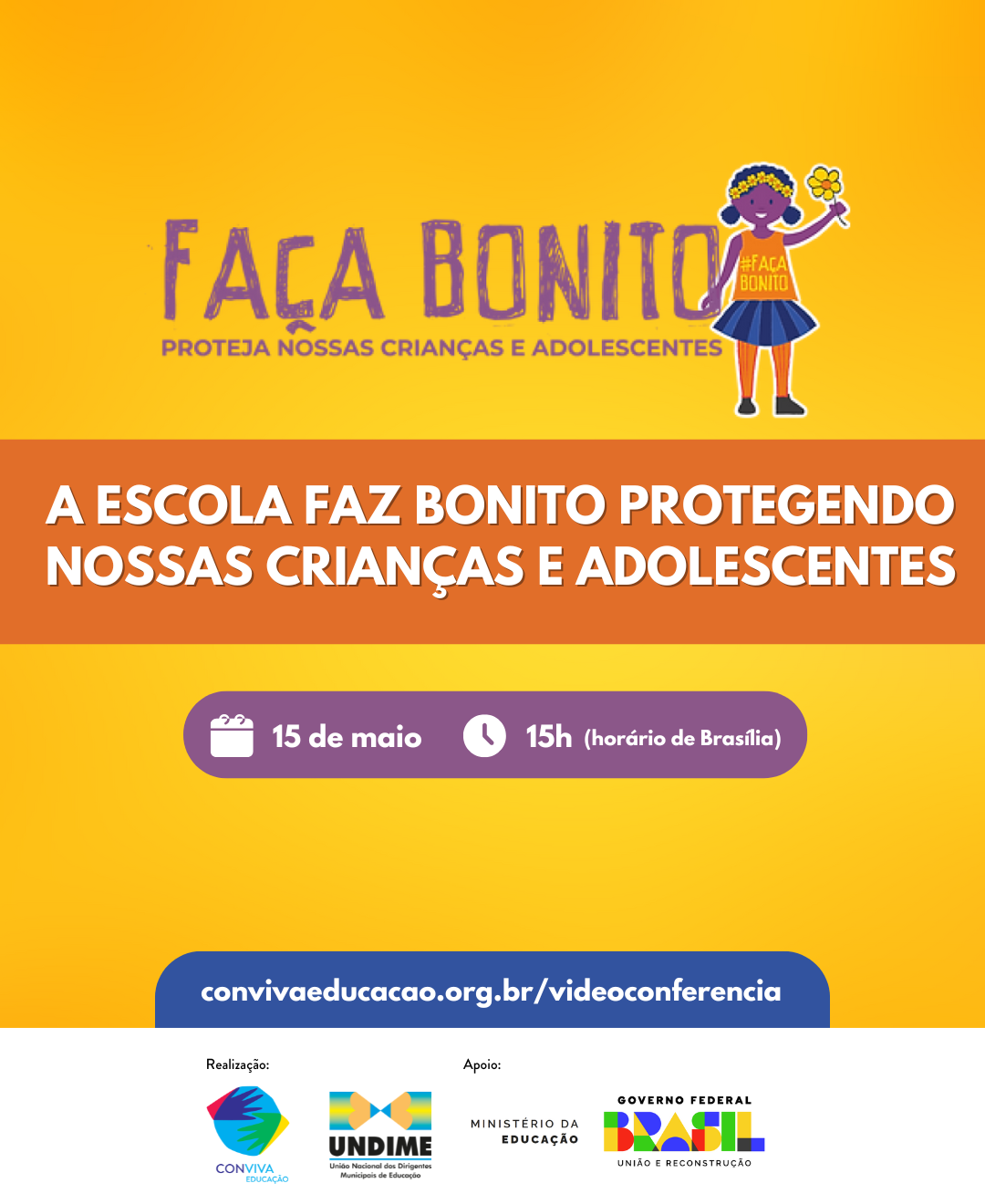 Campanha Faça Bonito – Proteja nossas crianças e adolescentes é tema de videoconferência